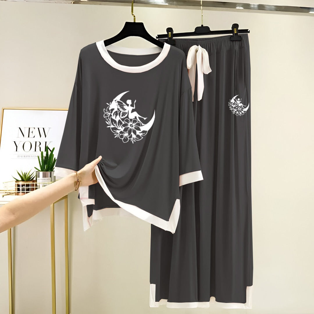 Fresh Cotton Jersey Printed Night Suit – Women’s Medium & Large
