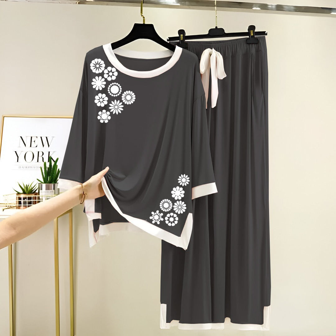Fresh Cotton Jersey Printed Night Suit – Women’s Medium & Large