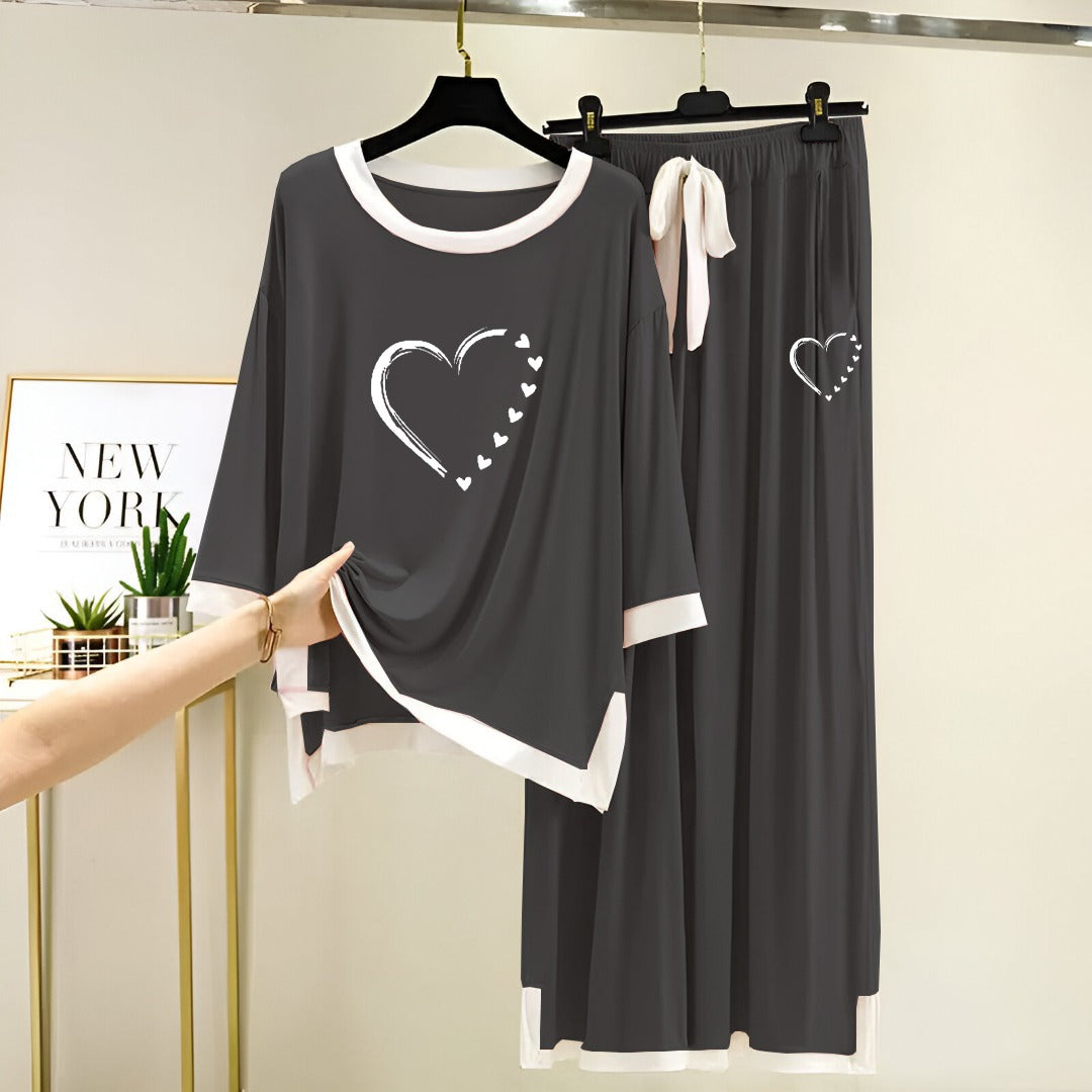 Fresh Cotton Jersey Printed Night Suit – Women’s Medium & Large