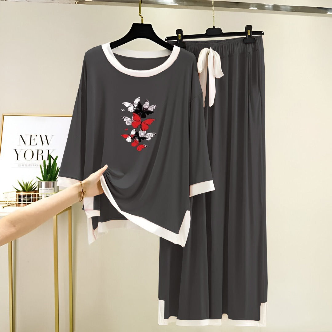 Fresh Cotton Jersey Printed Night Suit – Women’s Medium & Large