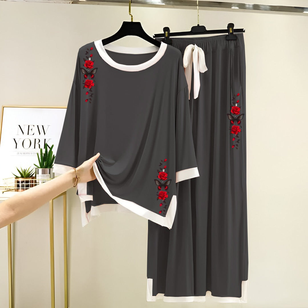 Fresh Cotton Jersey Printed Night Suit – Women’s Medium & Large