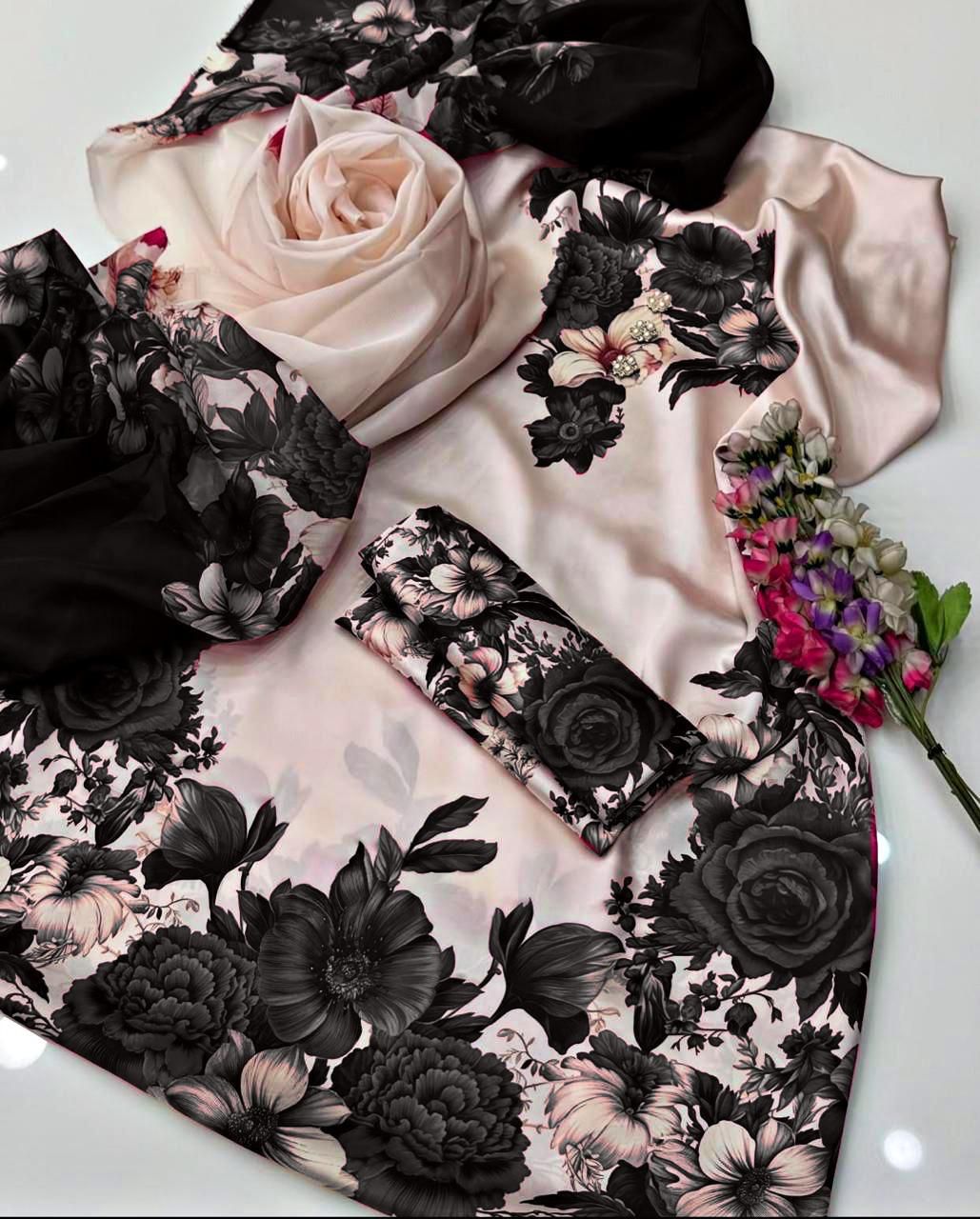 Pure Silk 3 Piece Suit – Digital Printed | The Great Zeal