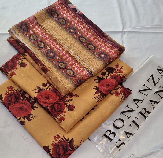 PURE Swiss Lawn 3-Piece Collection – Embroidered Digital Print