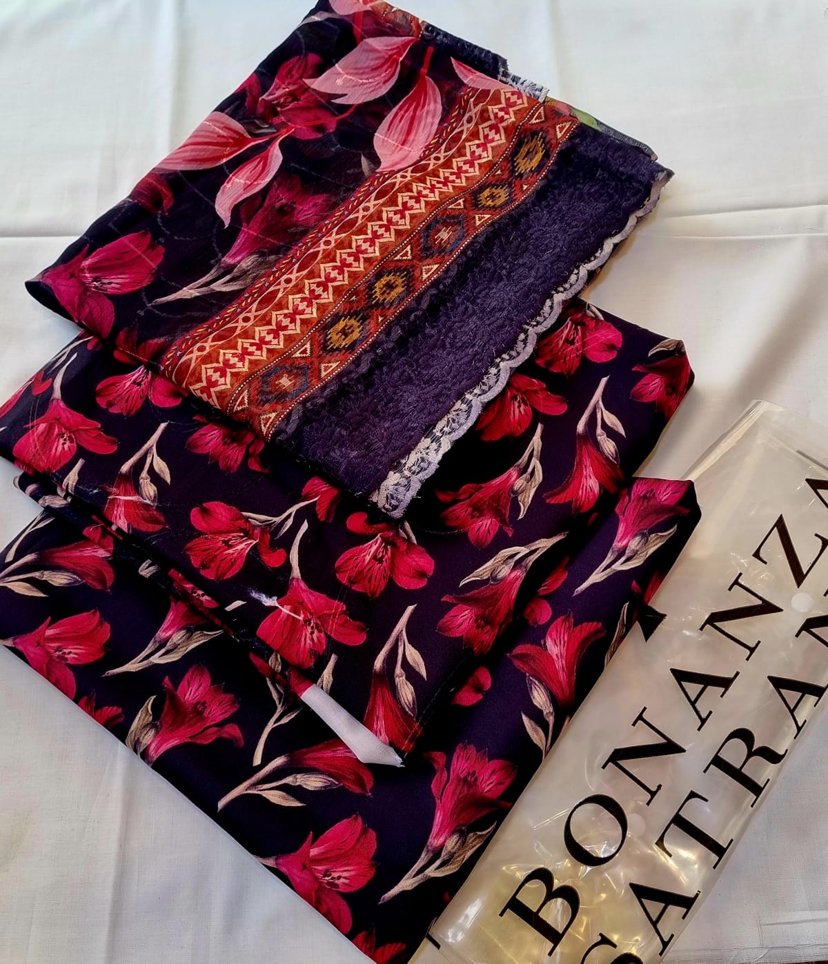 PURE Swiss Lawn 3-Piece Collection – Embroidered Digital Print