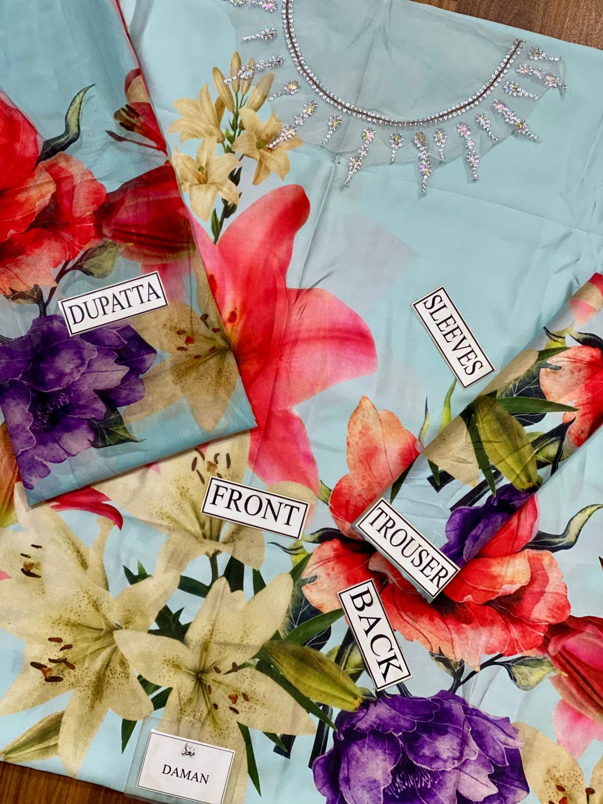 Lulusar Luxury Silk 3-Piece Suit – Shamoz Silk with Digital Print Dupatta