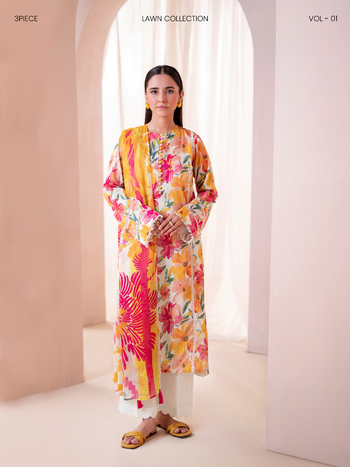 Floreena | Exclusive 3PC Digital Printed Lawn Suit