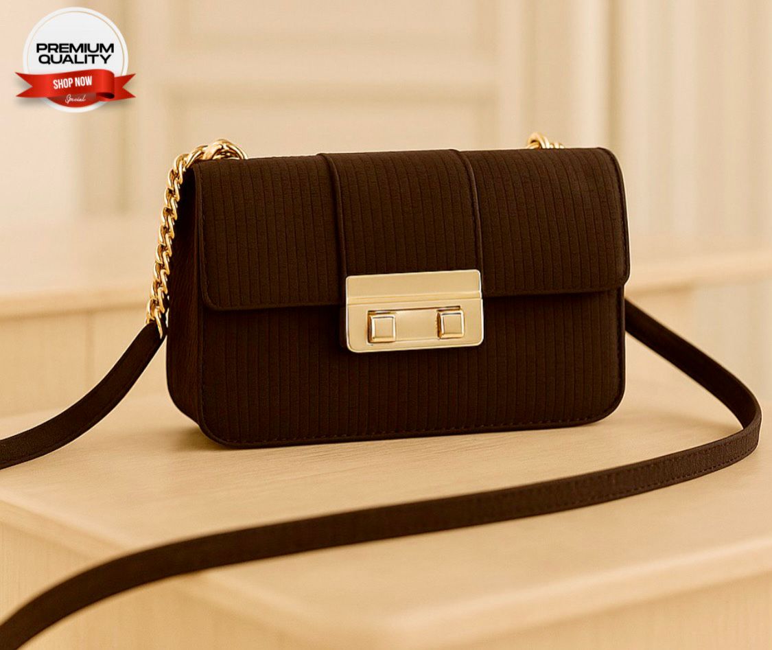 Stylish Side Bag with Chain Strap & Master Lock