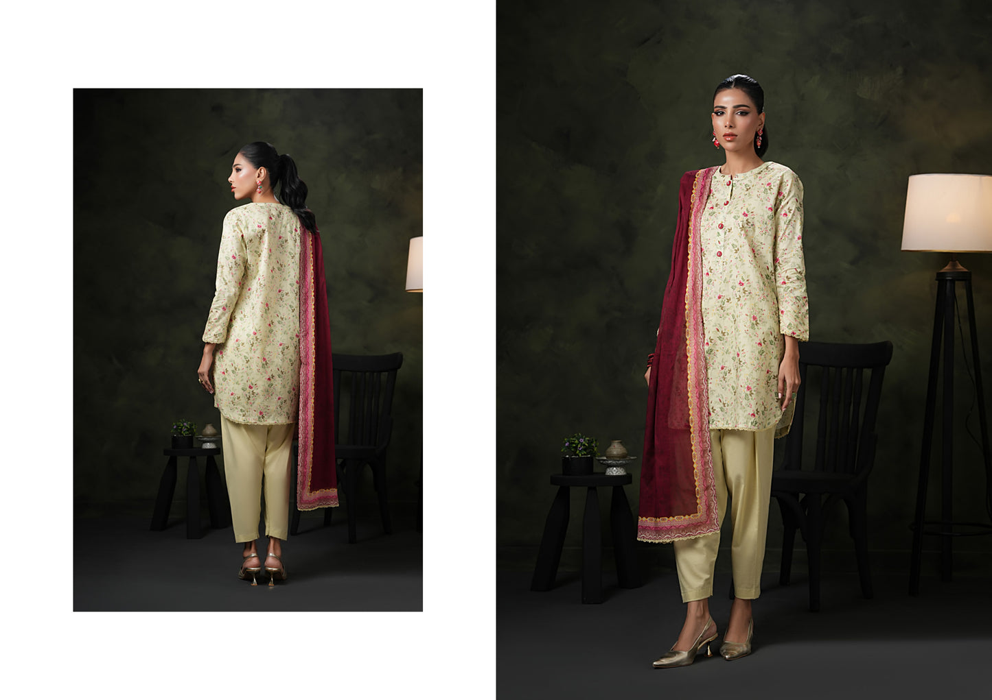 MTF Collection Digital Printed Lawn Suit with Laserkari Embroidery