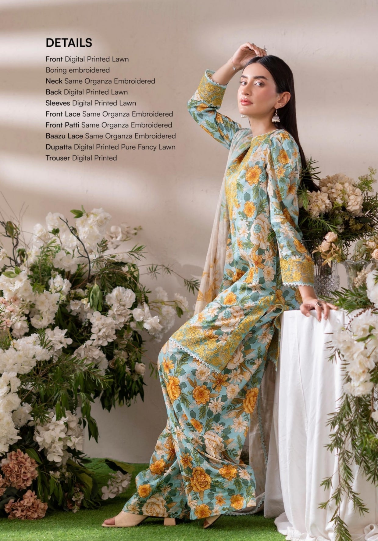 3PC Lawn Printed Suit – Summer Breeze