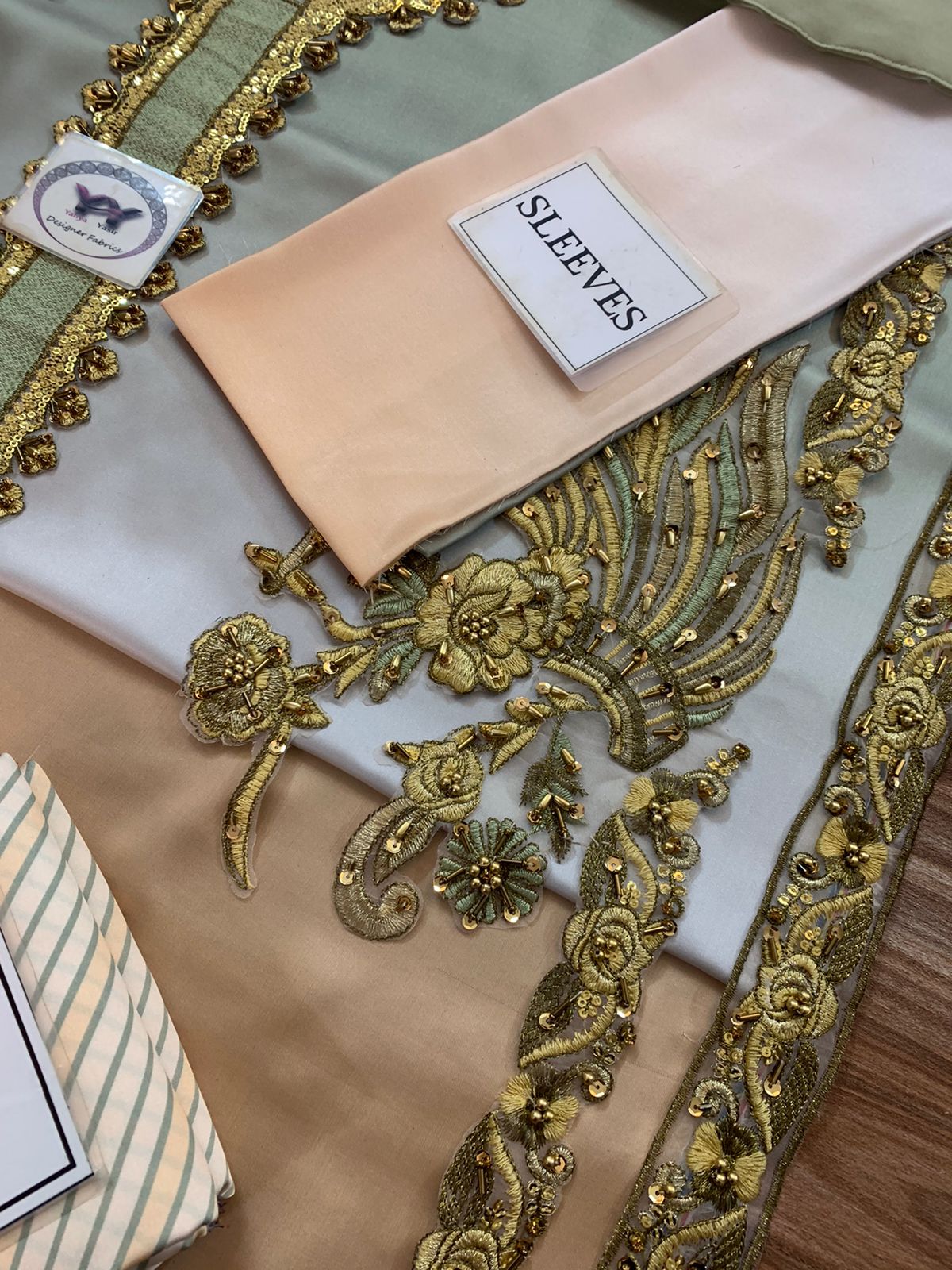 Tie & Dye Charmuse Silk 3PC Suit with Embellished Dupatta