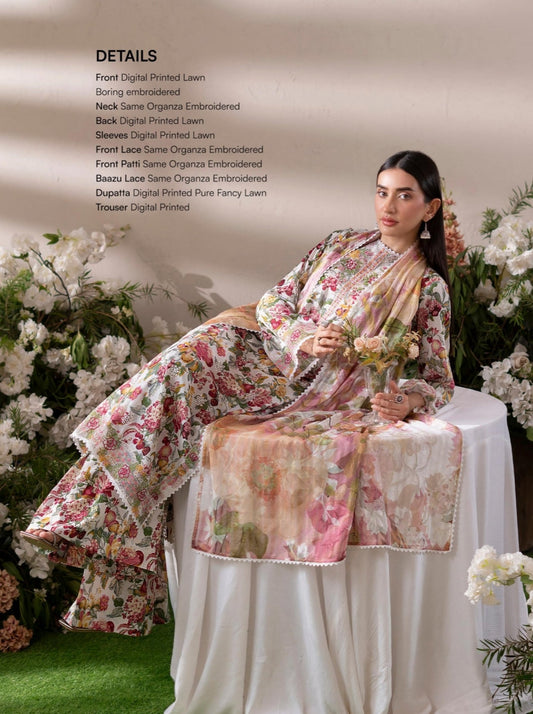 3PC Lawn Printed Suit – Harmony