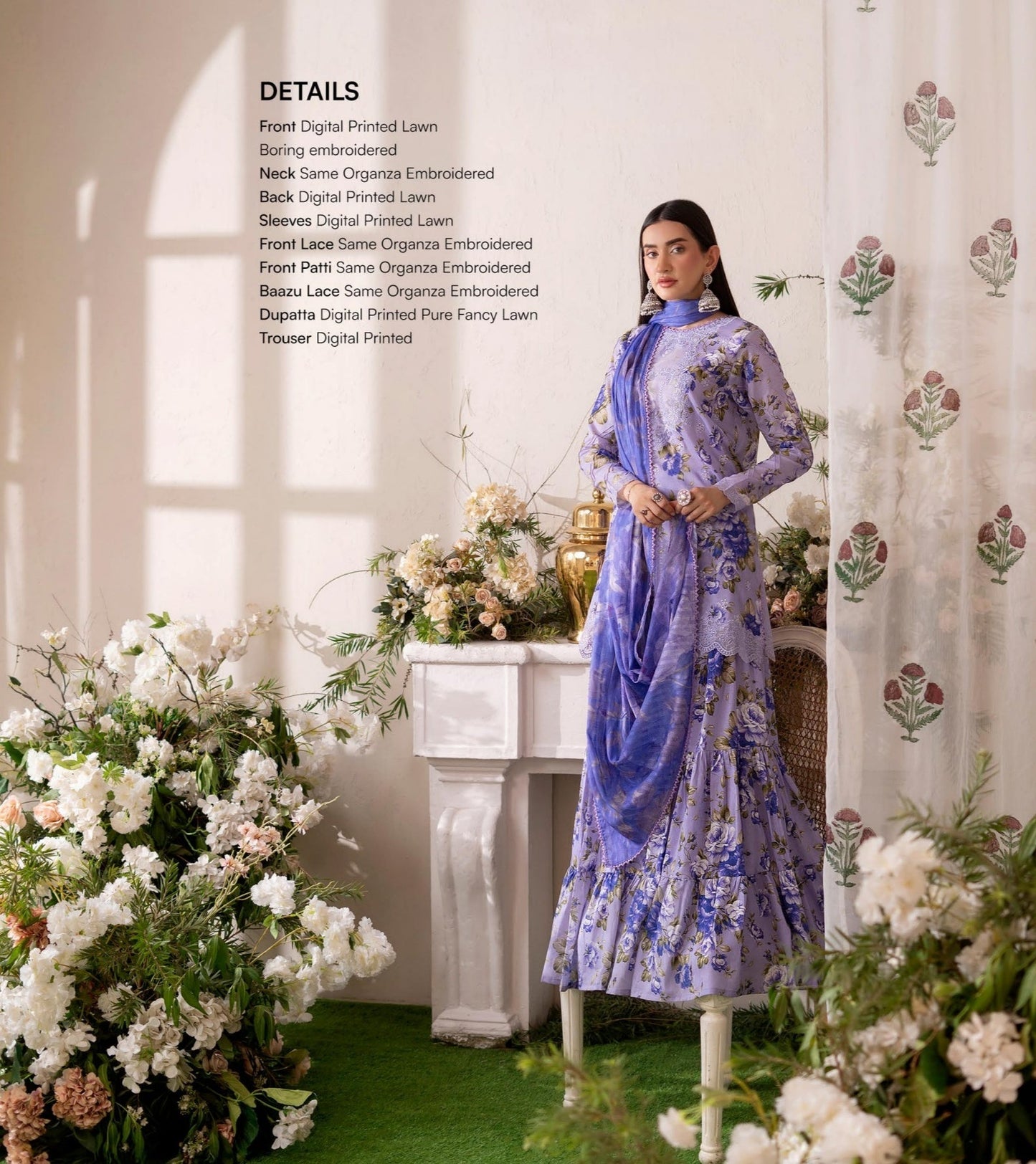 3PC Lawn Printed Suit – Ruby Bloom