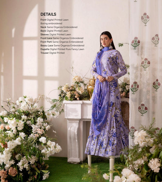 3PC Lawn Printed Suit – Ruby Bloom