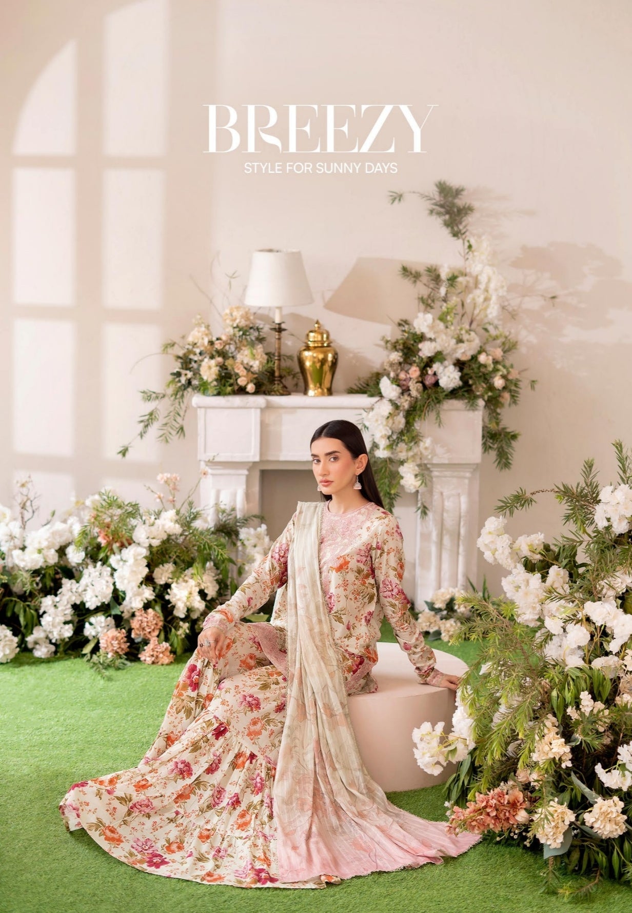 3PC Lawn Printed Suit – Soft Aura