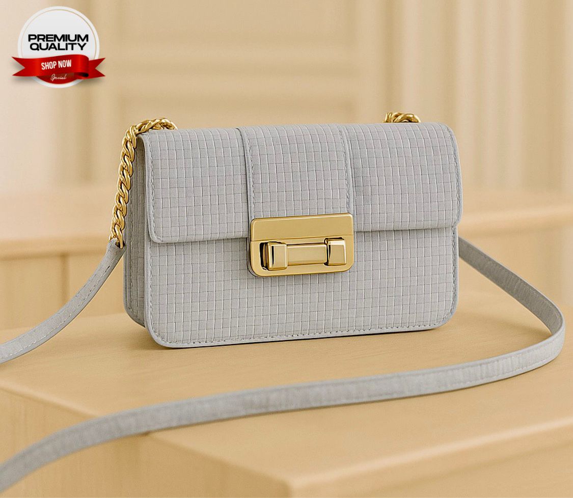 Stylish Side Bag with Chain Strap & Master Lock