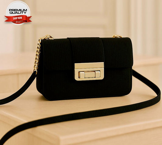 Stylish Side Bag with Chain Strap & Master Lock