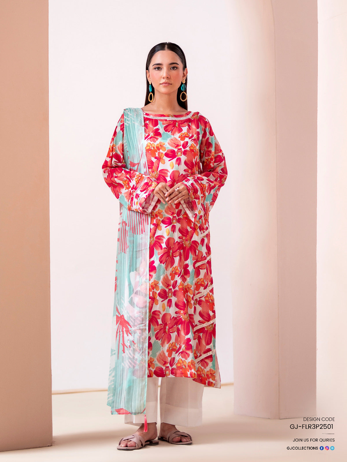 Floreena | Festive Lawn Collection 3PC Digital Printed Suit