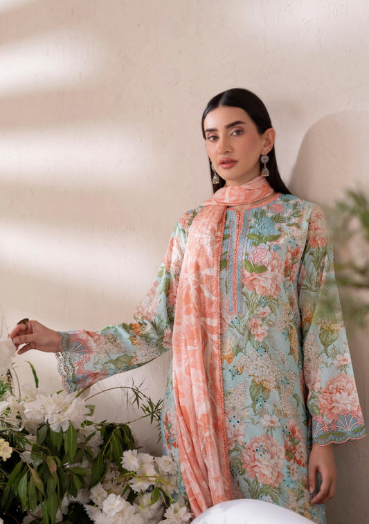 3PC Lawn Printed Suit – Amber Grace