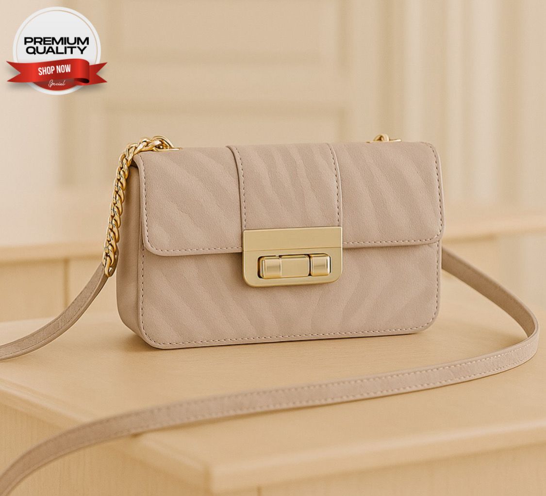 Stylish Side Bag with Chain Strap & Master Lock