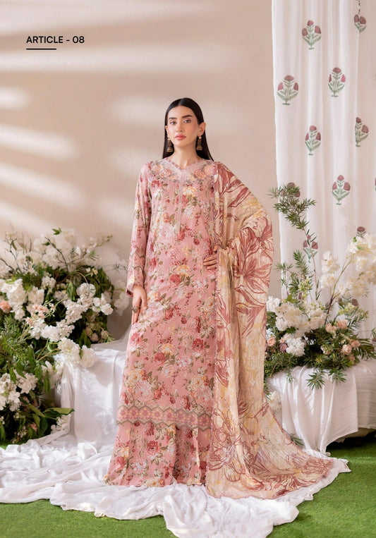 3PC Lawn Printed Suit – Crystal Veil