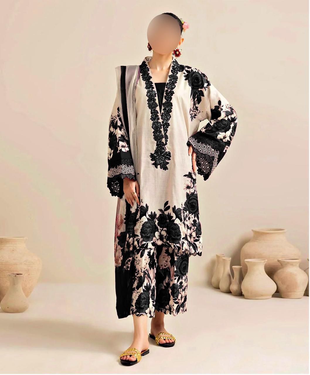 Pure Silk 3 Piece Suit – Digital Printed | The Great Zeal