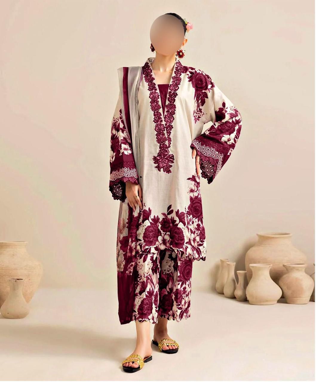 Pure Silk 3 Piece Suit – Digital Printed | The Great Zeal