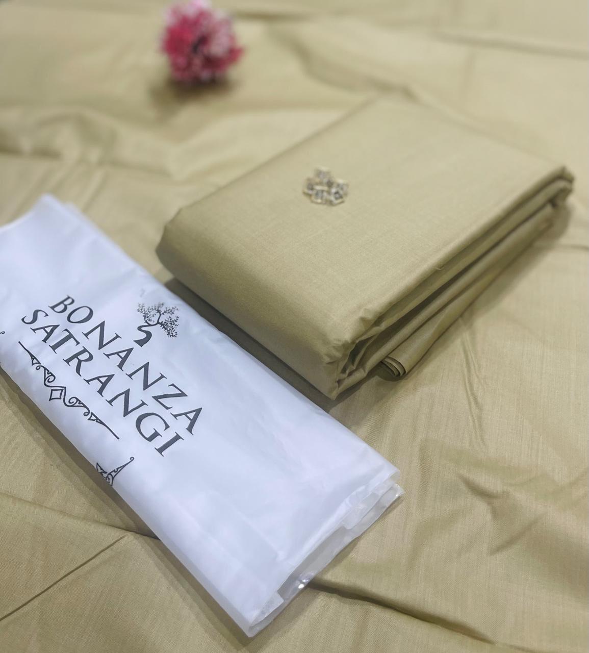 Bonanza Satrangi Men’s Unstitched Soft Cotton – 4 Meter Suit (12 Colors)