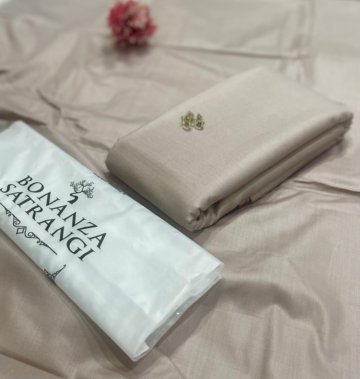 Bonanza Satrangi Men’s Unstitched Soft Cotton – 4 Meter Suit (12 Colors)