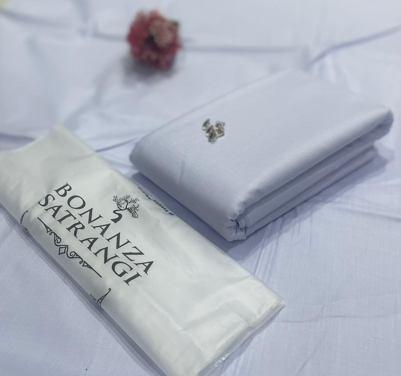 Bonanza Satrangi Men’s Unstitched Soft Cotton – 4 Meter Suit (12 Colors)