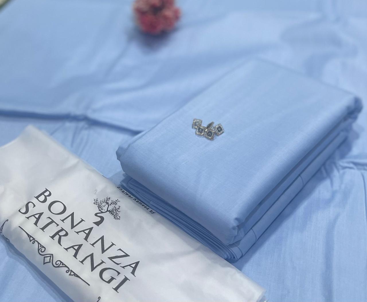 Bonanza Satrangi Men’s Unstitched Soft Cotton – 4 Meter Suit (12 Colors)