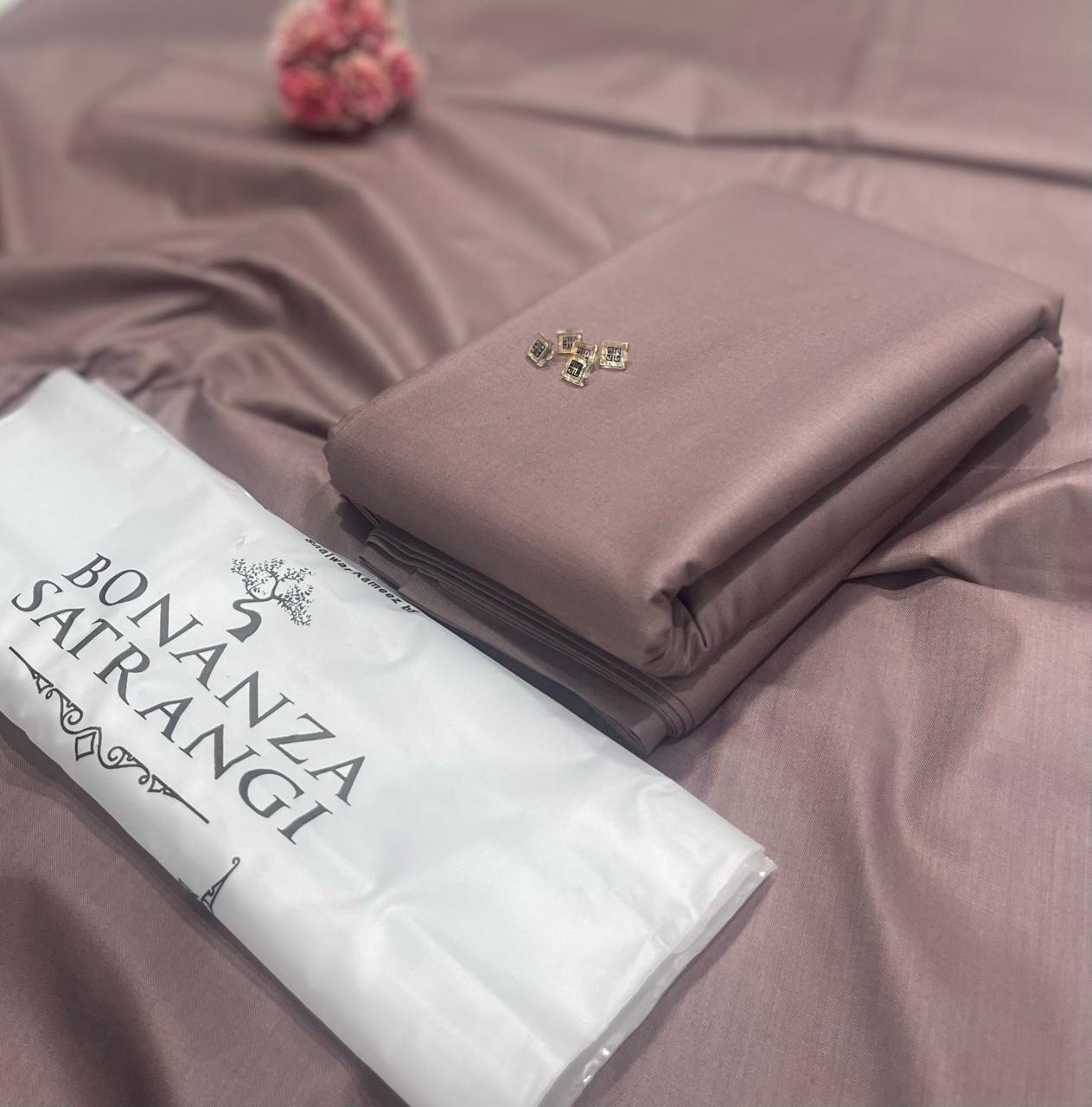 Bonanza Satrangi Men’s Unstitched Soft Cotton – 4 Meter Suit (12 Colors)