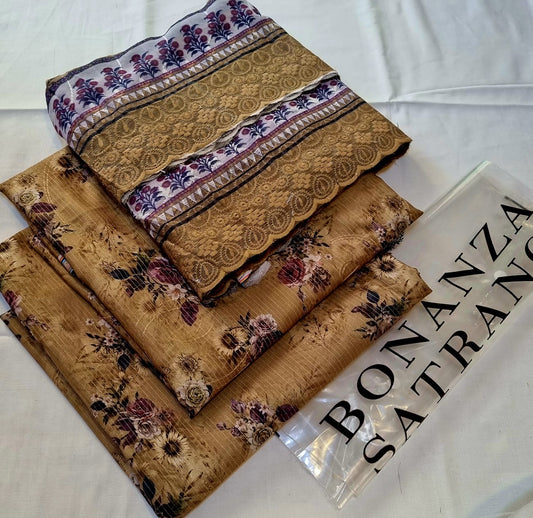 PURE Swiss Lawn 3-Piece Collection – Embroidered Digital Print