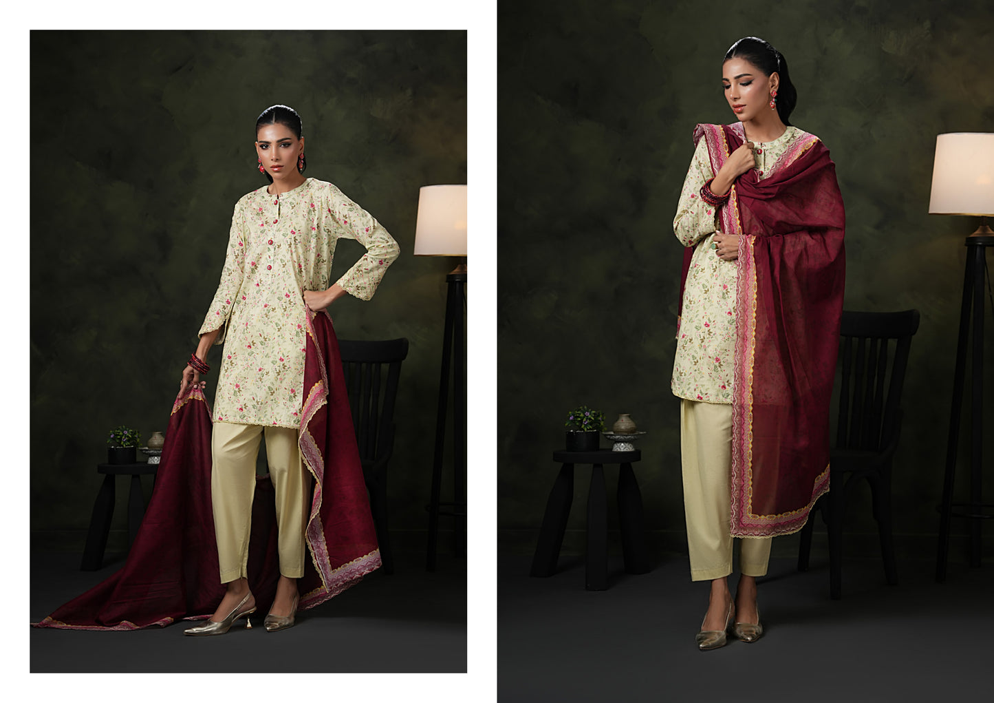 MTF Collection Digital Printed Lawn Suit with Laserkari Embroidery