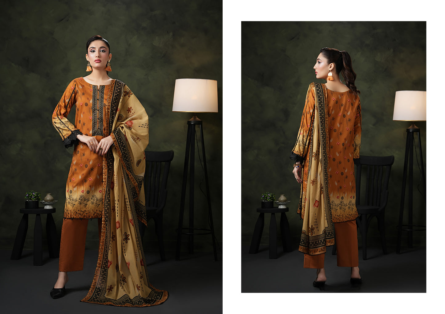 MTF Digital Printed Cotton Lawn Suit by Rose & Vogue – 3 Piece Collection