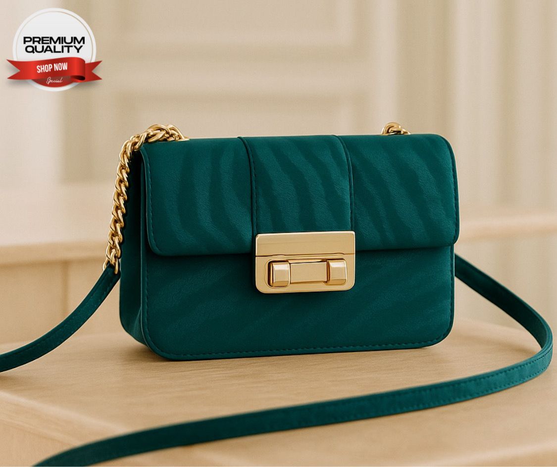 Stylish Side Bag with Chain Strap & Master Lock