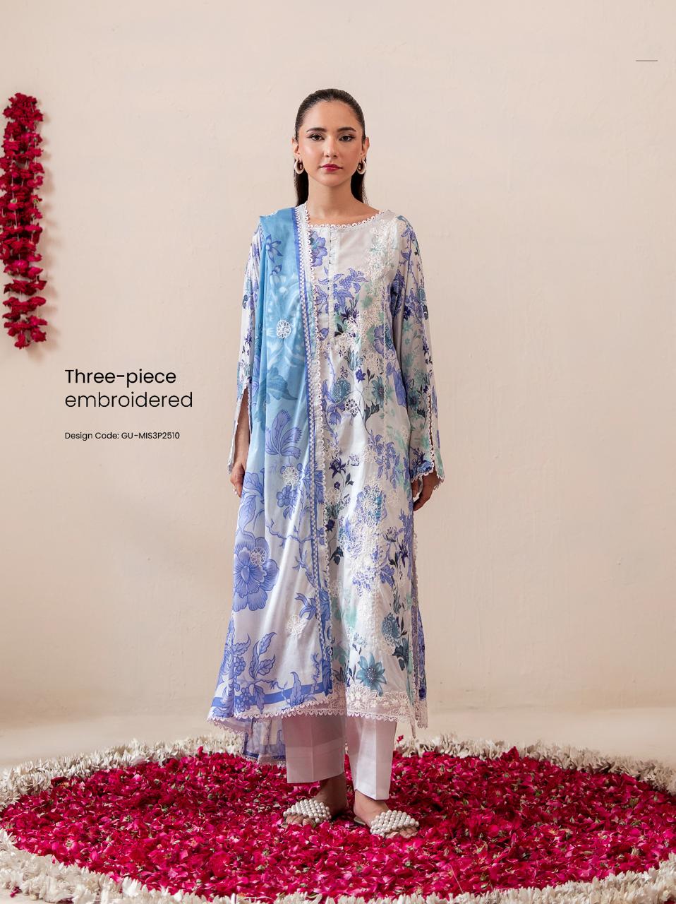 Digital Printed Lawn Suit 3PC with Embroidery