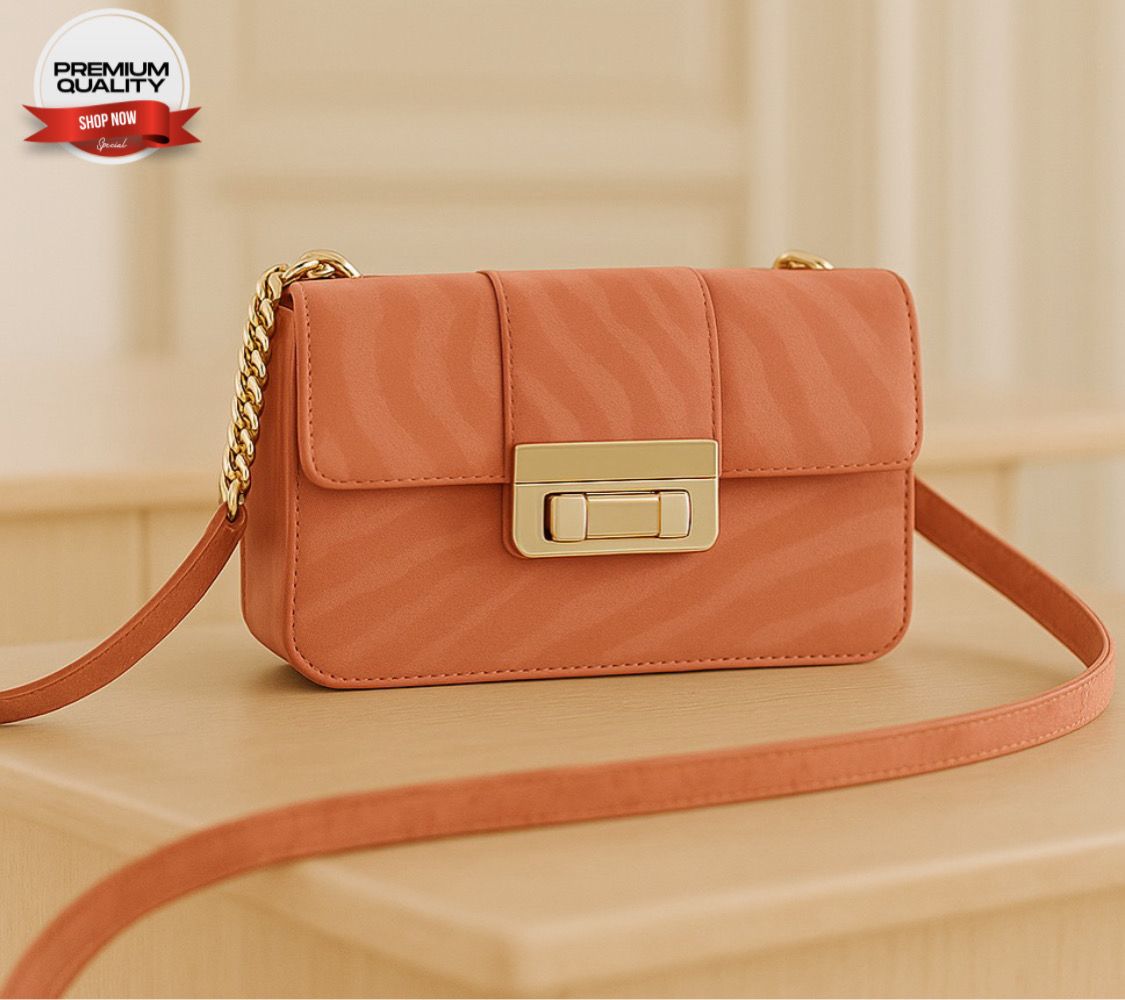 Stylish Side Bag with Chain Strap & Master Lock
