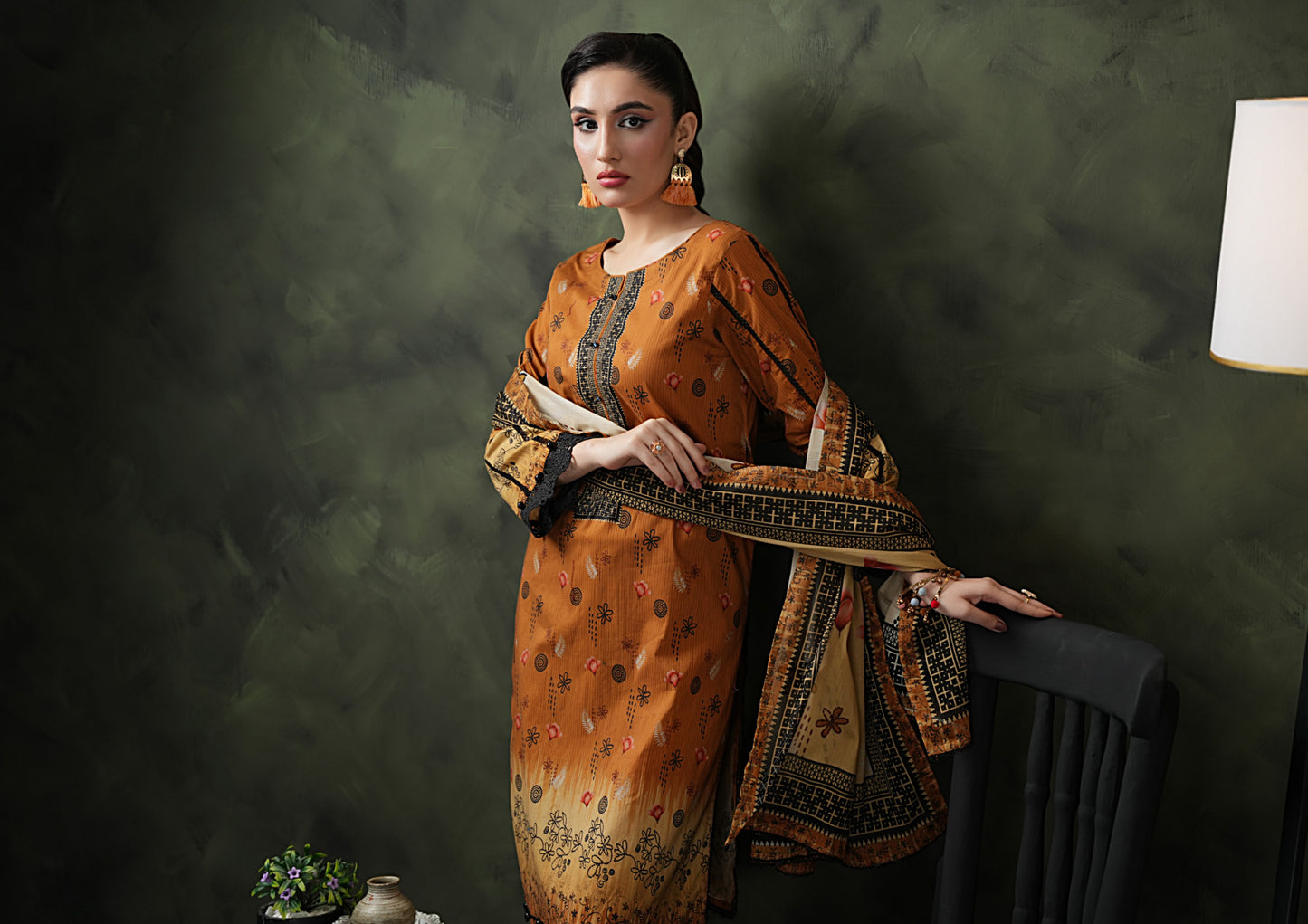 MTF Digital Printed Cotton Lawn Suit by Rose & Vogue – 3 Piece Collection
