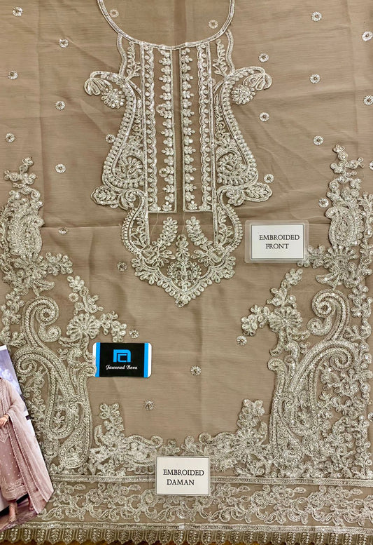 Asim Jofa – JhilMil Chiffon Collection | Luxury 3PC Fully Embroidered Spangle Suit with Net Dupatta