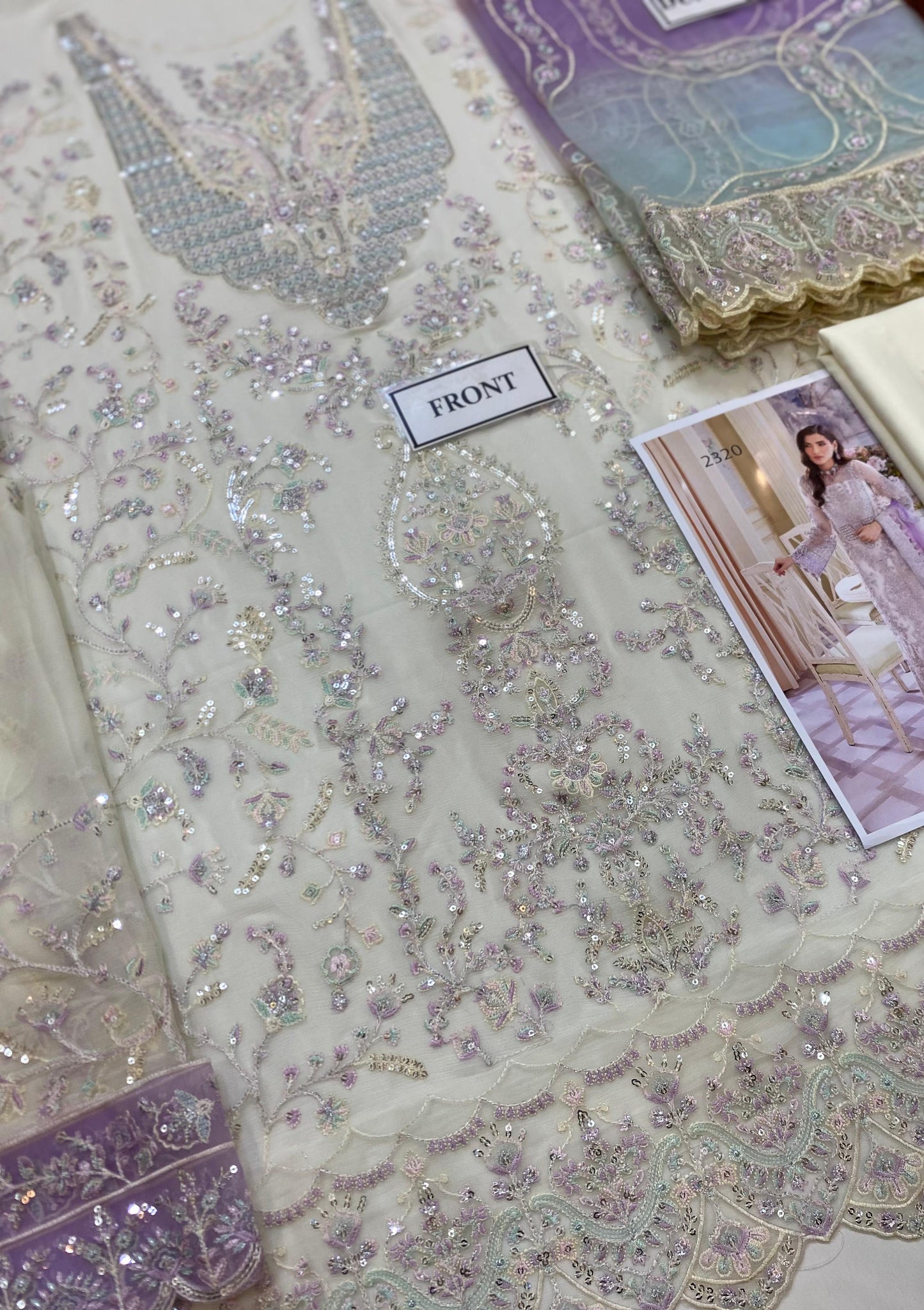 Kanwal Malik Design 2320 – Luxury Bamber Chiffon Embroidered Suit