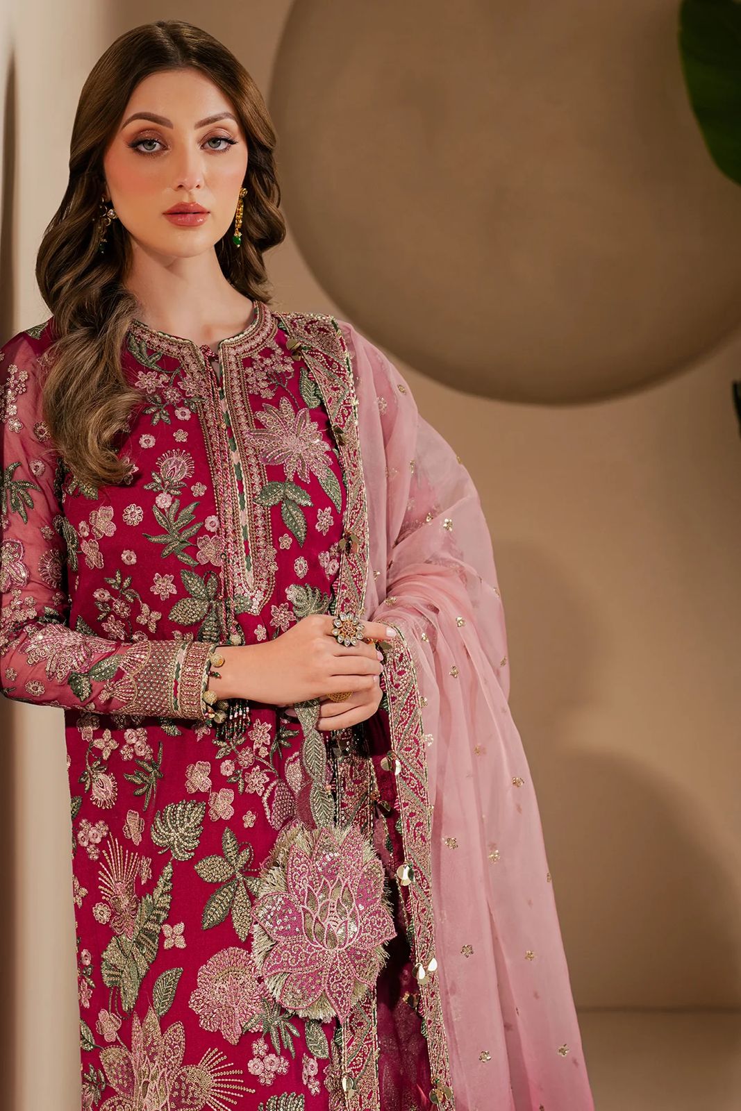 Jazmin Semi Pure Chiffon Embroidered 3PC Suit