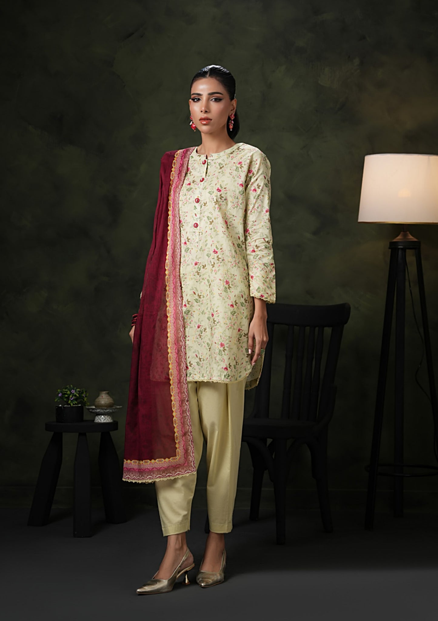MTF Collection Digital Printed Lawn Suit with Laserkari Embroidery