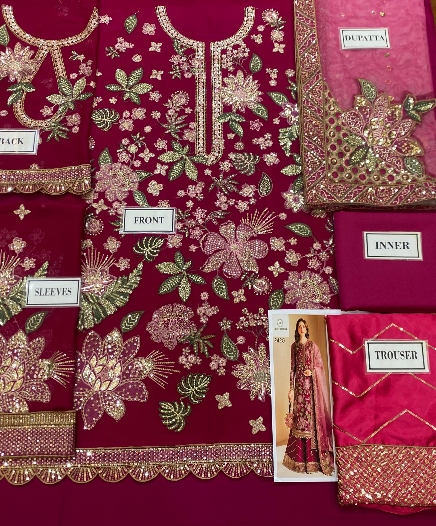 Jazmin Semi Pure Chiffon Embroidered 3PC Suit
