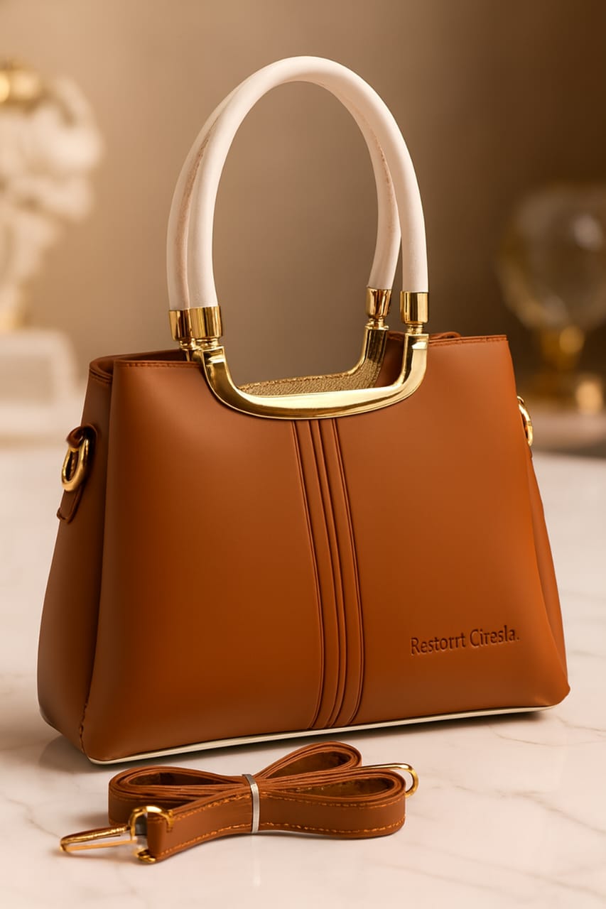 Branded Classic Handbag – A+ Premium Quality | 3-Partition Shoulder & Crossbody Bag