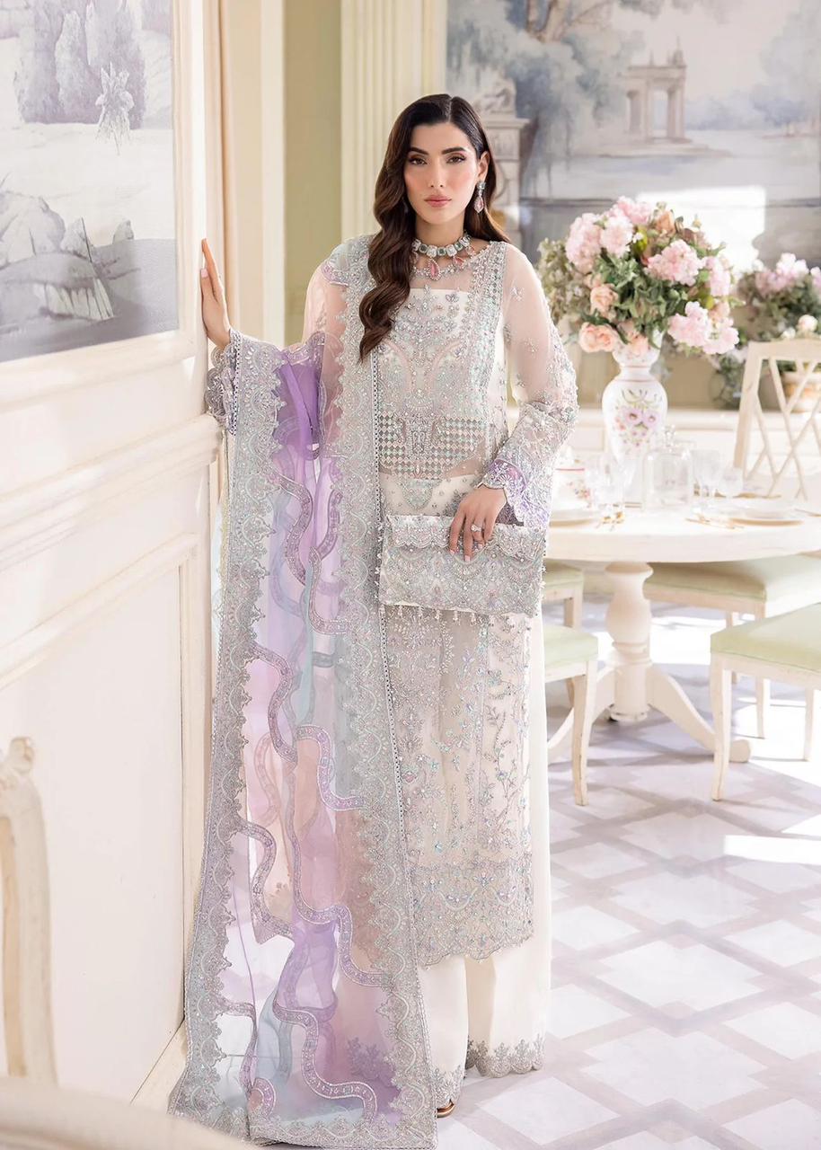 Kanwal Malik Design 2320 – Luxury Bamber Chiffon Embroidered Suit
